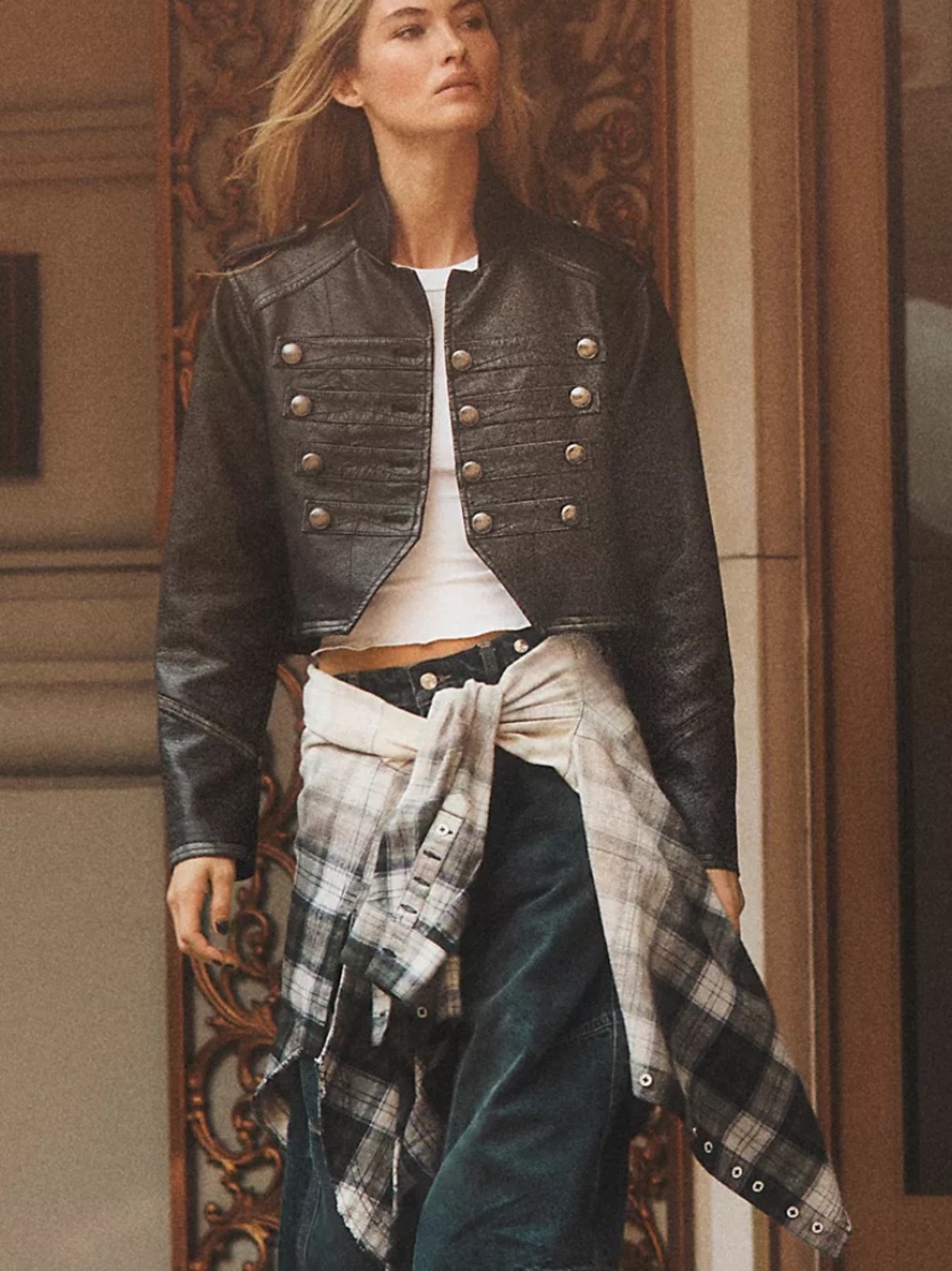 We The Free Ryland Vegan Leather Band Jacket